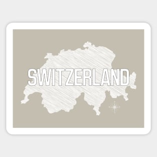 Country Wall Decor Switzerland Black and White Art Canvas Poster Prints Modern Style Painting Picture for Living Room Cafe Decor World Map Sticker